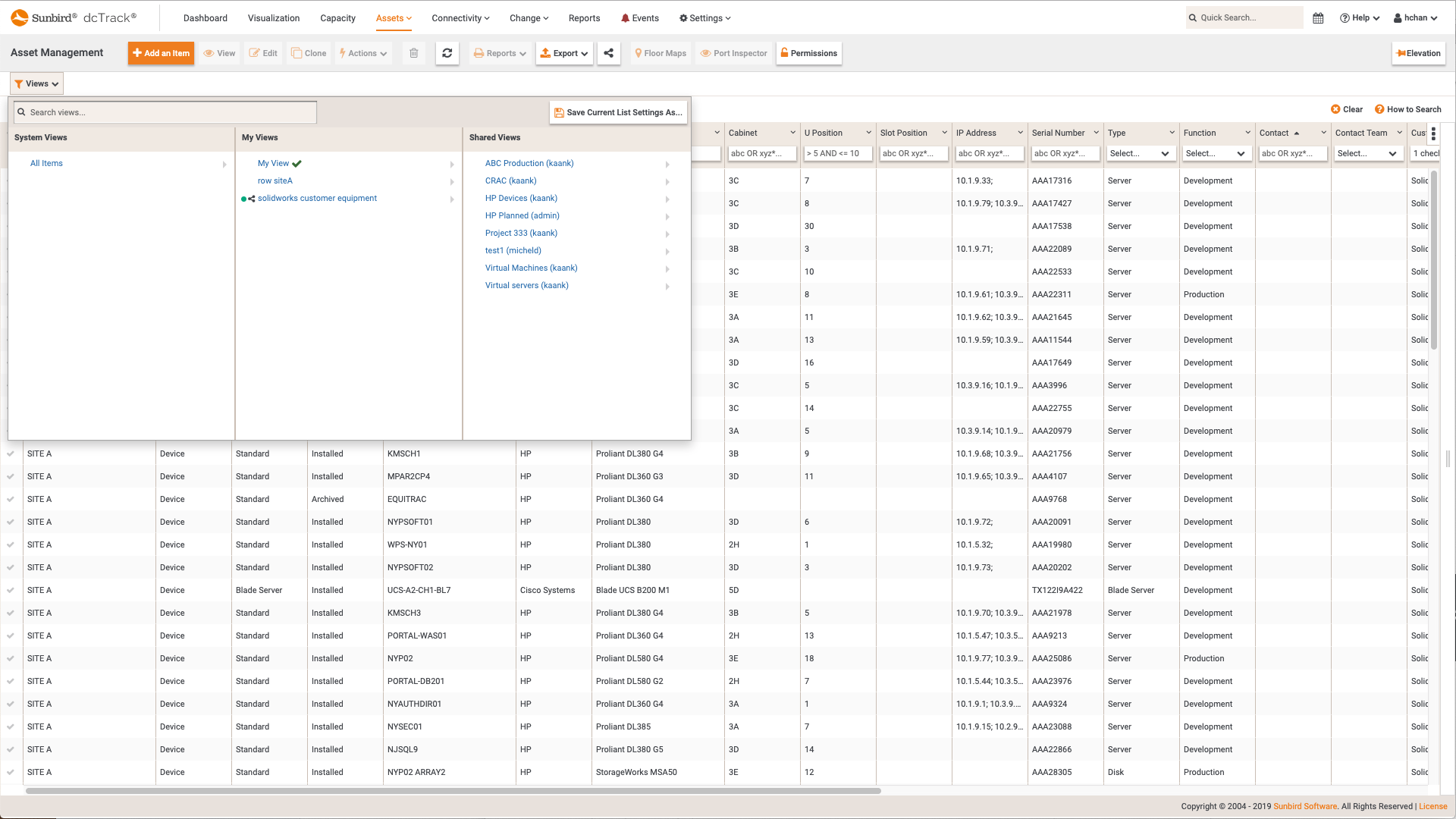 Screenshot of Save and Share Filtered Views